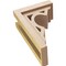 Ekena Millwork 5"W x 10"D x 15"H Classic Sheridan Rough Cedar Woodgrain TimberThane Corbel, Primed Tan CORUR05X10X15SHERCPR - alternate 2